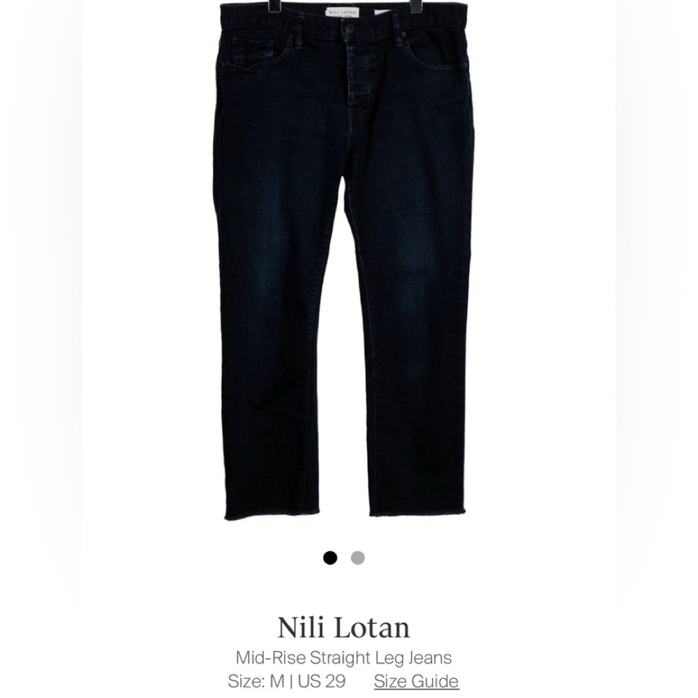Nili Lotan black denim boyfriend stretch jeans sz 29 $250